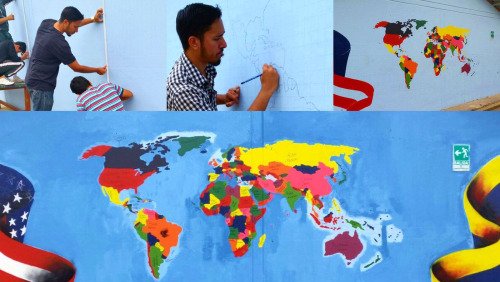 world map project in action